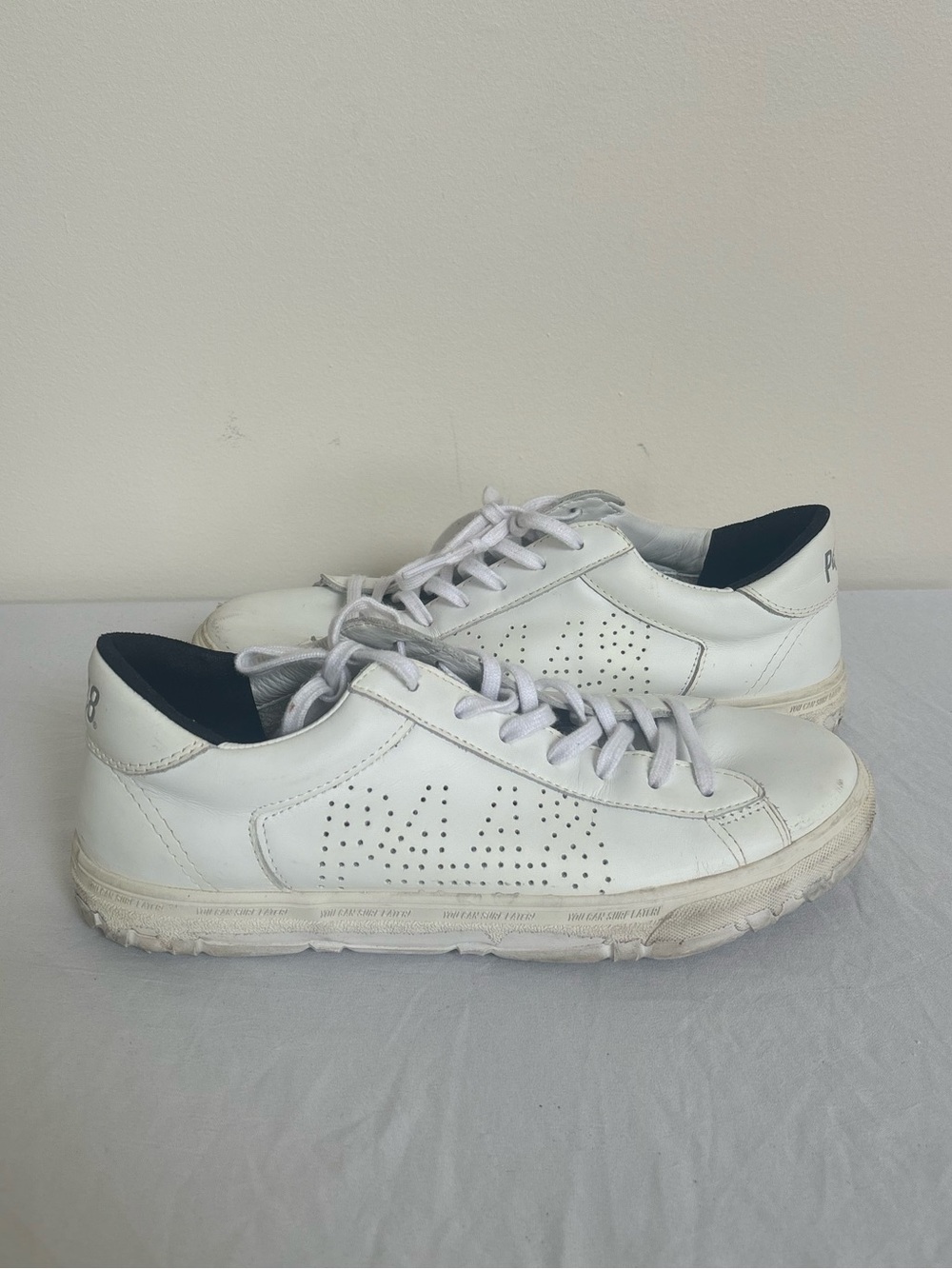 P448 You Can Surf Later Leather Sneaker Womens White Eu 39